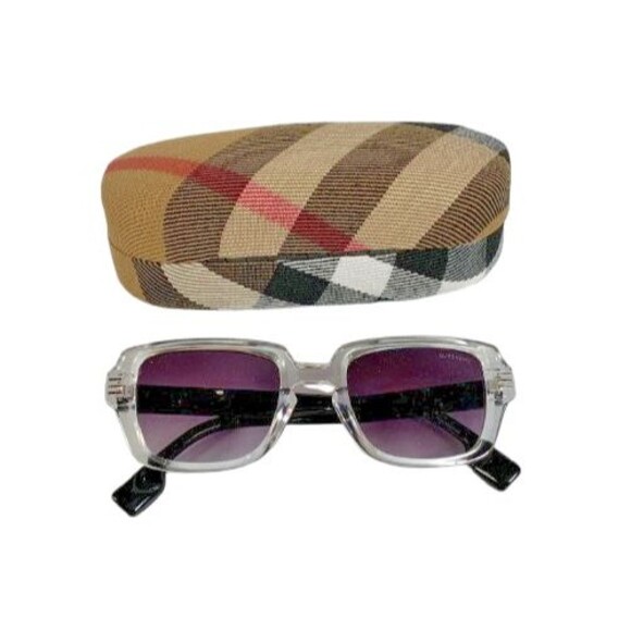 Burberry D2819 51-23-141 C3 Womens Sunglasses Black Purple Italy w/ Case main image 5